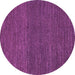 Round Abstract Purple Modern Rug, abs5492pur