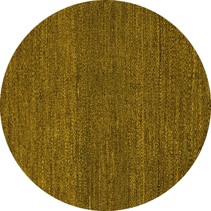 Round Machine Washable Abstract Yellow Modern Rug, wshabs5492yw