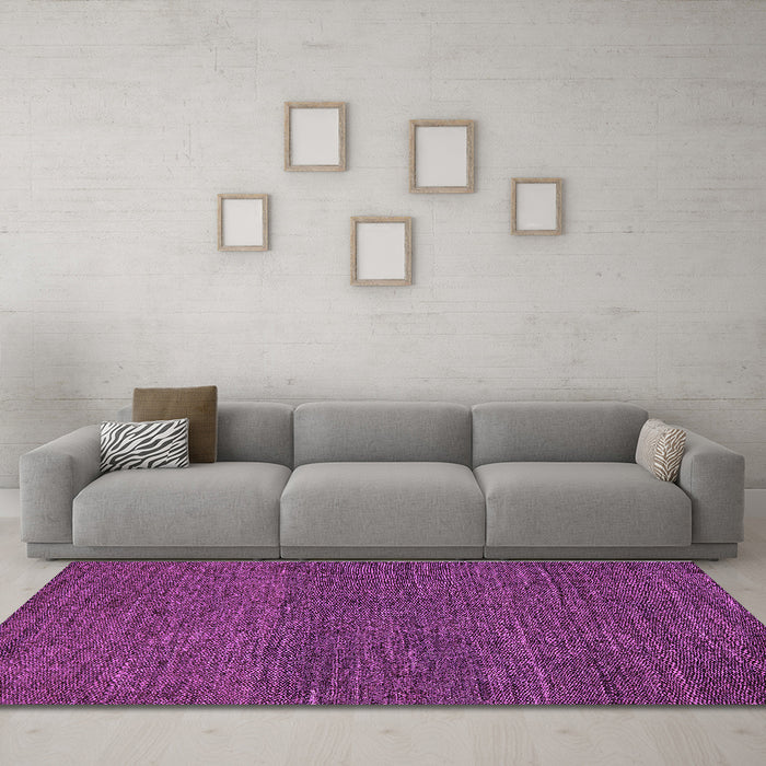 Machine Washable Abstract Purple Modern Area Rugs in a Living Room, wshabs5492pur