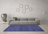 Machine Washable Abstract Blue Modern Rug, wshabs5492blu