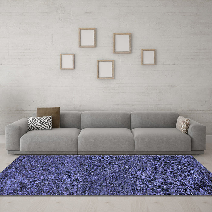 Machine Washable Abstract Blue Modern Rug in a Living Room, wshabs5492blu