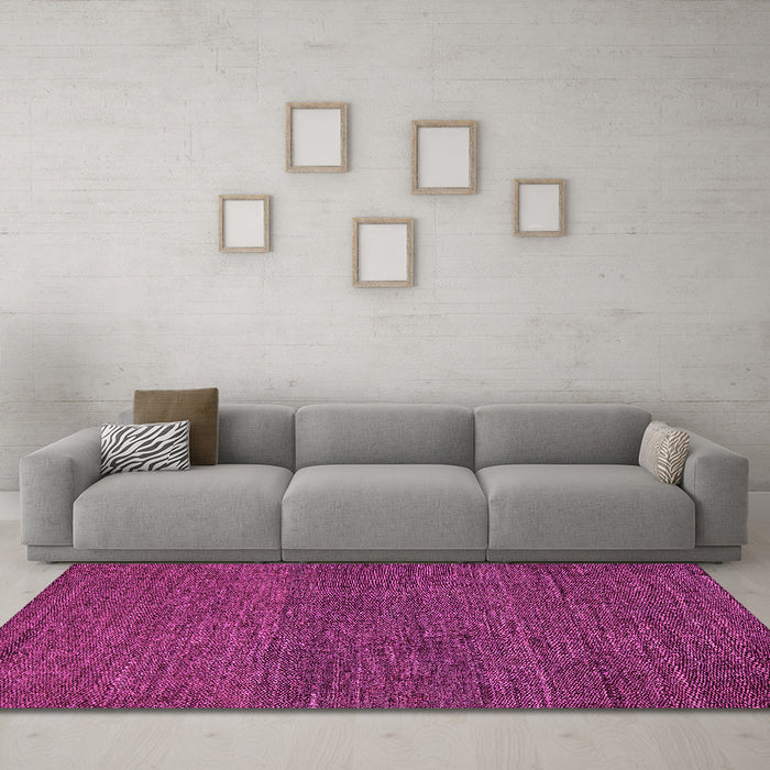 Machine Washable Abstract Pink Modern Rug in a Living Room, wshabs5492pnk