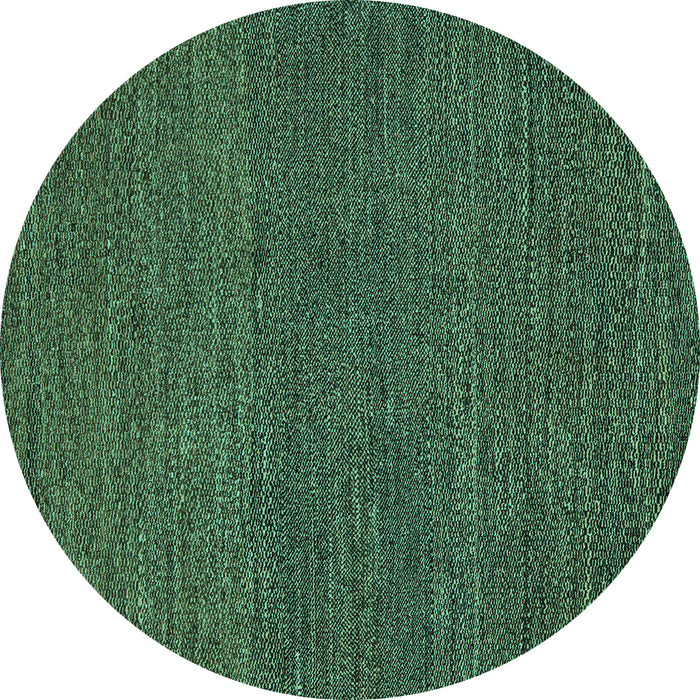 Round Machine Washable Abstract Turquoise Modern Area Rugs, wshabs5492turq