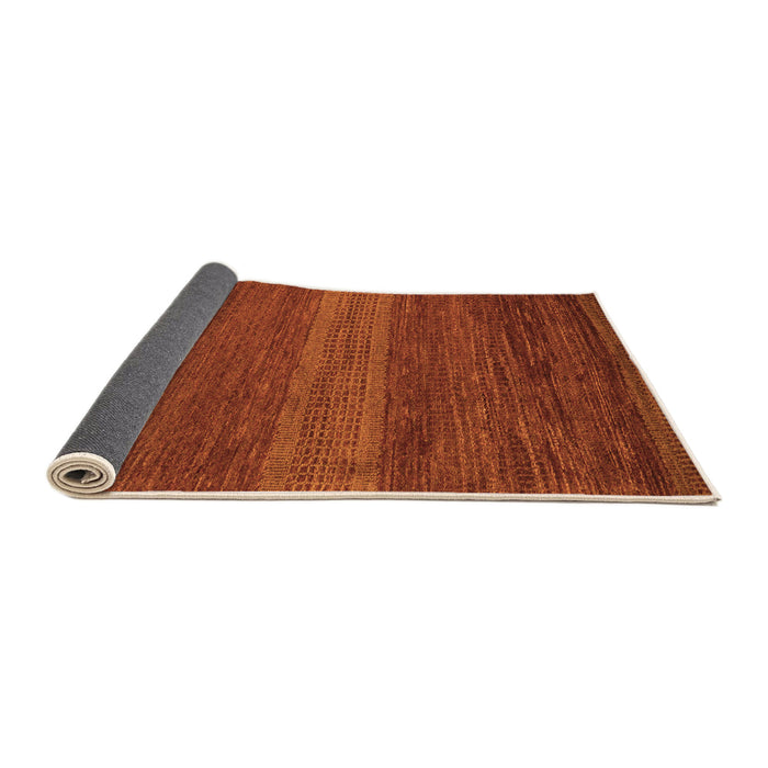Sideview of Abstract Orange Modern Rug, abs5493org