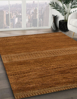 Machine Washable Abstract Sedona Brown Rug in a Family Room, wshabs5493