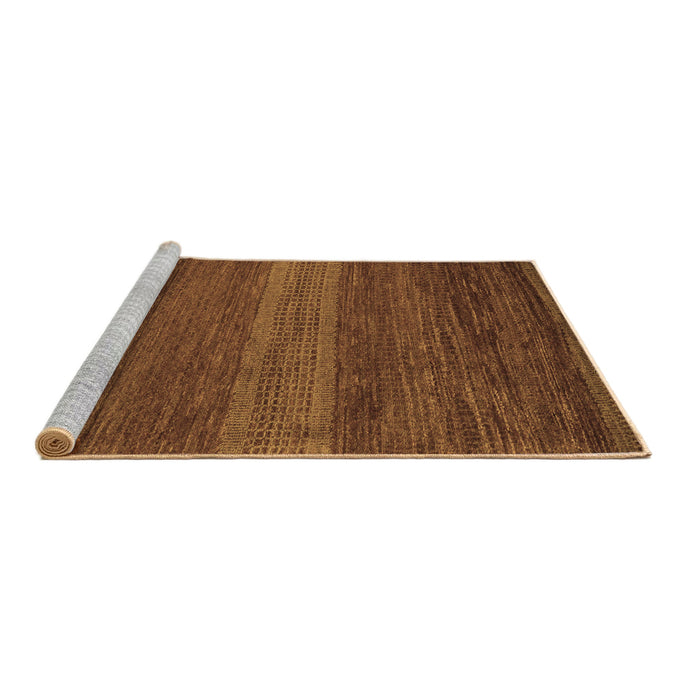 Sideview of Machine Washable Abstract Brown Modern Rug, wshabs5493brn