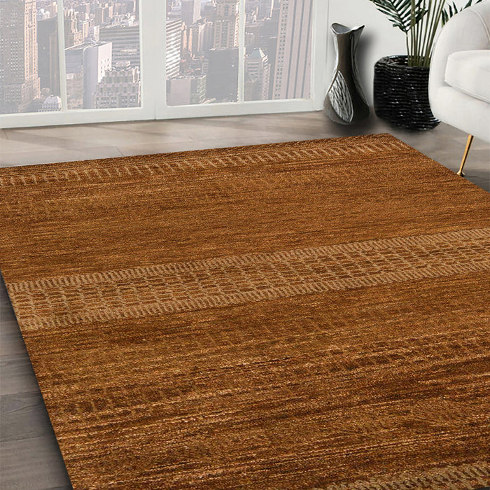 Abstract Sedona Brown Modern Rug in Family Room, abs5493