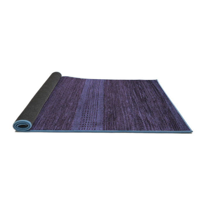 Sideview of Abstract Blue Modern Rug, abs5493blu