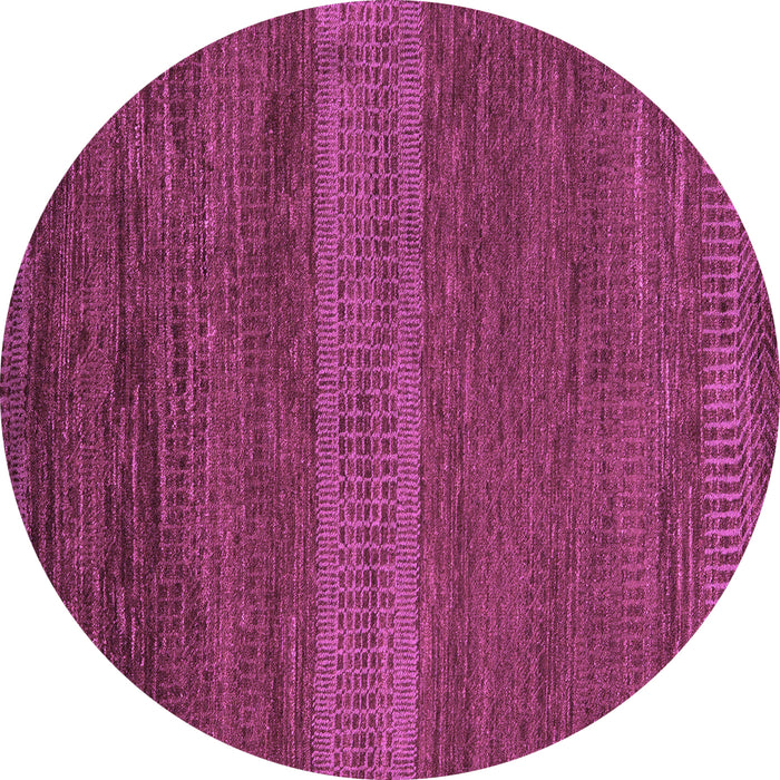 Round Abstract Purple Modern Rug, abs5493pur