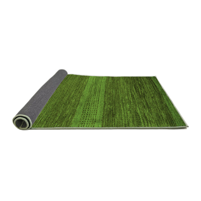Sideview of Abstract Green Modern Rug, abs5493grn