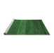 Sideview of Machine Washable Abstract Emerald Green Modern Area Rugs, wshabs5493emgrn