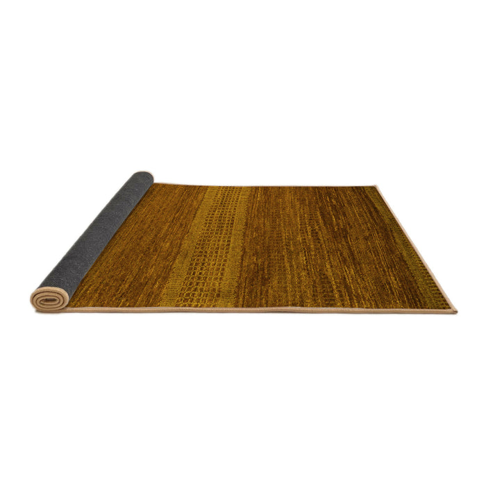 Sideview of Abstract Yellow Modern Rug, abs5493yw