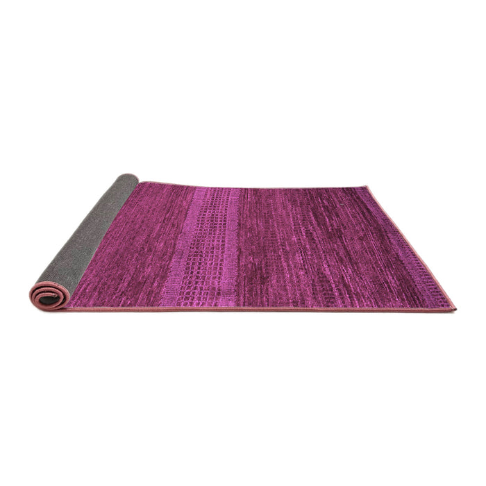 Sideview of Abstract Purple Modern Rug, abs5493pur