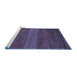 Sideview of Machine Washable Abstract Blue Modern Rug, wshabs5493blu