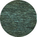 Round Machine Washable Abstract Light Blue Modern Rug, wshabs5494lblu