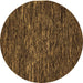 Round Abstract Brown Modern Rug, abs5494brn