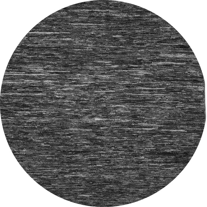 Round Machine Washable Abstract Gray Modern Rug, wshabs5494gry