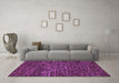 Machine Washable Abstract Purple Modern Area Rugs in a Living Room, wshabs5494pur