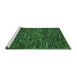 Sideview of Machine Washable Abstract Emerald Green Modern Area Rugs, wshabs5494emgrn