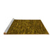 Sideview of Machine Washable Abstract Yellow Modern Rug, wshabs5494yw