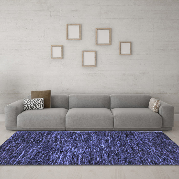 Machine Washable Abstract Blue Modern Rug in a Living Room, wshabs5494blu