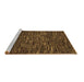 Sideview of Machine Washable Abstract Brown Modern Rug, wshabs5494brn