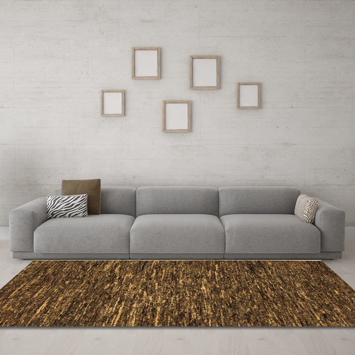 Machine Washable Abstract Brown Modern Rug in a Living Room,, wshabs5494brn