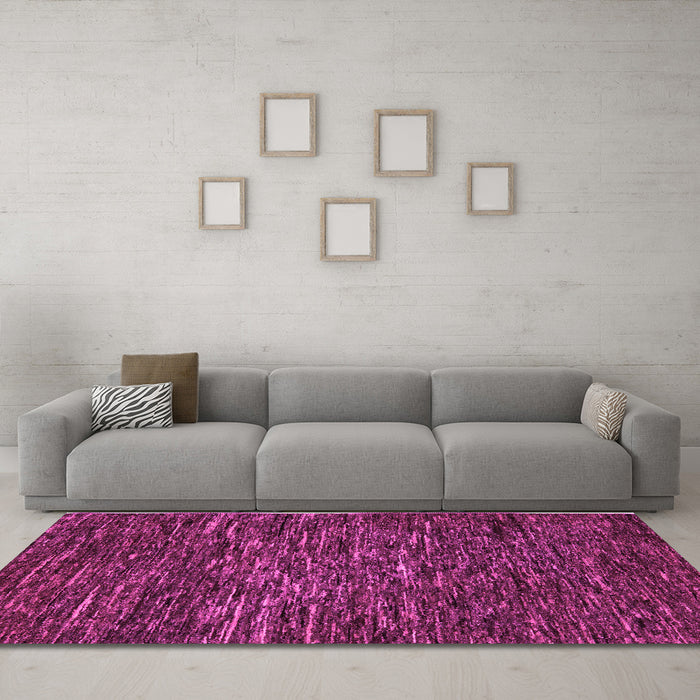 Machine Washable Abstract Pink Modern Rug in a Living Room, wshabs5494pnk