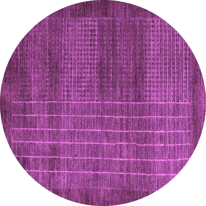 Round Abstract Purple Modern Rug, abs5495pur