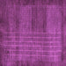 Square Machine Washable Abstract Purple Modern Area Rugs, wshabs5495pur