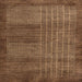 Square Machine Washable Abstract Saddle Brown Rug, wshabs5495