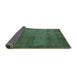 Sideview of Abstract Turquoise Modern Rug, abs5495turq