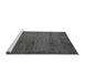 Sideview of Machine Washable Abstract Gray Modern Rug, wshabs5495gry