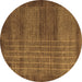 Round Abstract Brown Modern Rug, abs5495brn