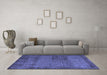 Machine Washable Abstract Blue Modern Rug in a Living Room, wshabs5495blu