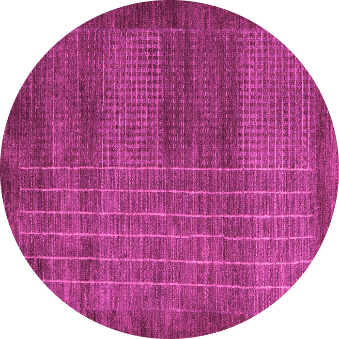 Round Abstract Pink Modern Rug, abs5495pnk