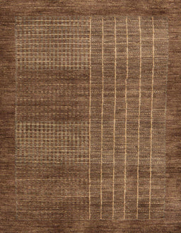 Abstract Saddle Brown Modern Rug, abs5495