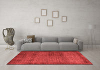 Machine Washable Abstract Red Modern Rug, wshabs5495red