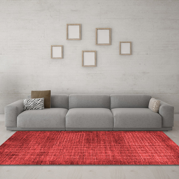 Modern Red Washable Rugs
