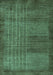 Machine Washable Abstract Turquoise Modern Area Rugs, wshabs5495turq