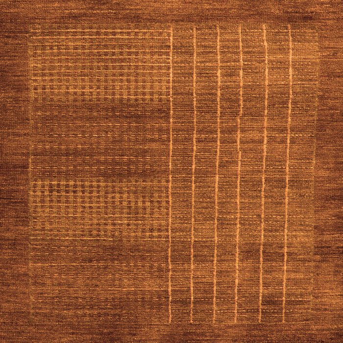 Square Machine Washable Abstract Orange Modern Area Rugs, wshabs5495org