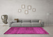 Machine Washable Abstract Pink Modern Rug in a Living Room, wshabs5495pnk