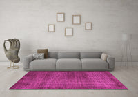 Machine Washable Abstract Pink Modern Rug, wshabs5495pnk