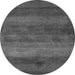 Round Abstract Gray Modern Rug, abs5496gry