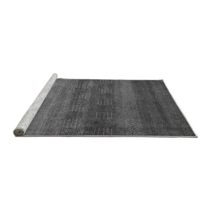 Sideview of Machine Washable Abstract Gray Modern Rug, wshabs5496gry