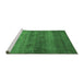 Sideview of Machine Washable Abstract Emerald Green Modern Area Rugs, wshabs5496emgrn