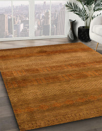 Abstract Neon Orange Modern Rug, abs5496