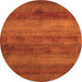 Round Abstract Orange Modern Rug, abs5496org