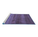 Sideview of Machine Washable Abstract Blue Modern Rug, wshabs5496blu