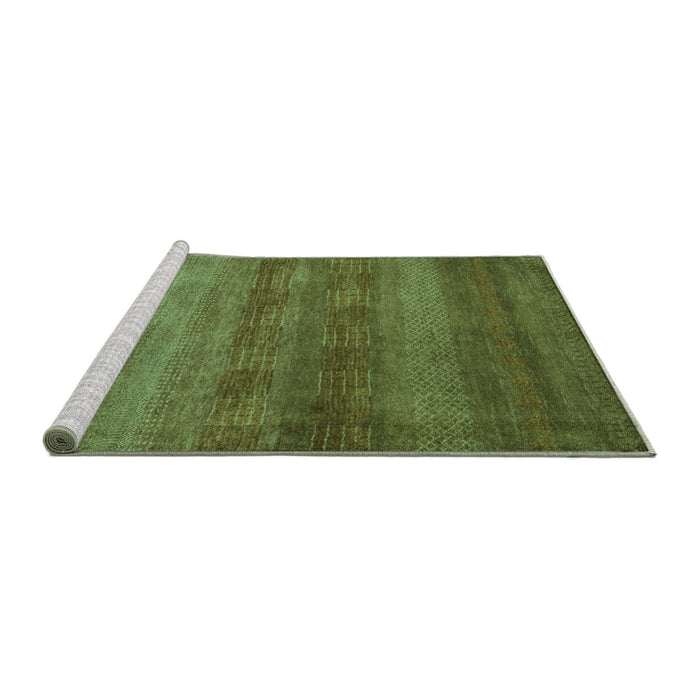 Sideview of Machine Washable Abstract Turquoise Modern Area Rugs, wshabs5496turq